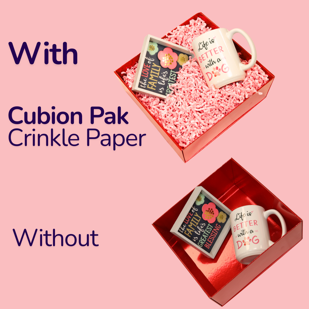 pink crinkle paper made in usa