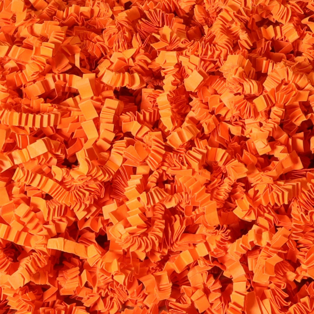 orange crinkle paper