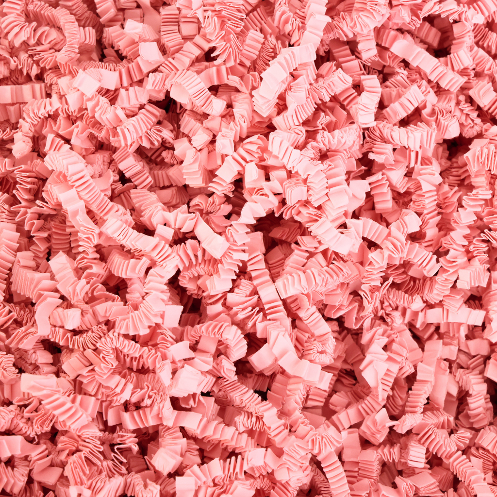 pink crinkle paper
