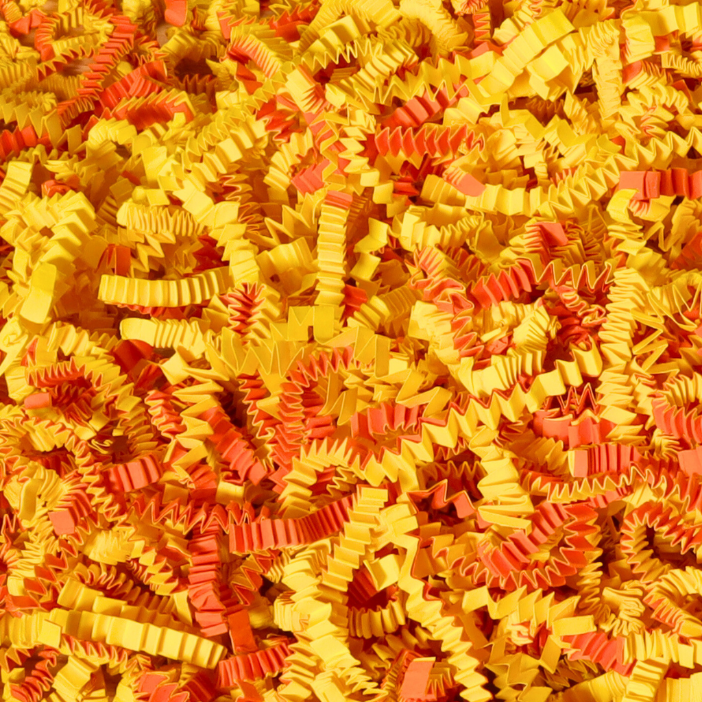 Yellow Orange crinkle paper